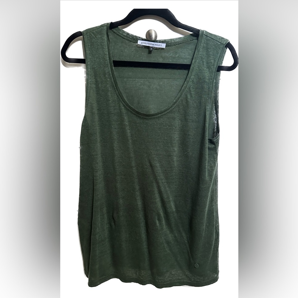 Green Adolfo Dominguez Linen top